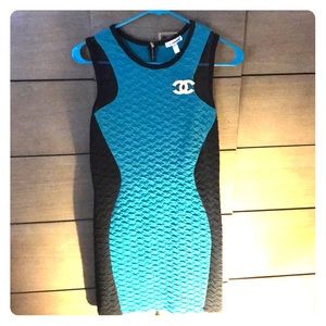 Sexy sleeveless dress.